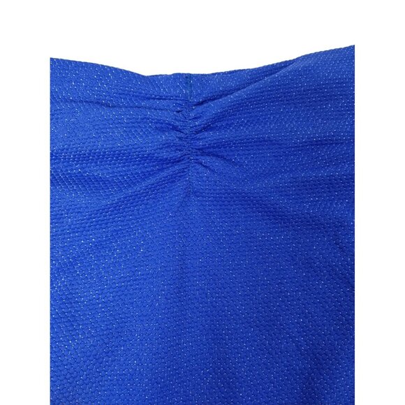 Time and Tru Womens XL Royal Crew Blue 1X High Waist Ruched Plus Bikini Bottoms - Picture 4 of 7